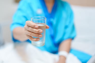 água em hospitais