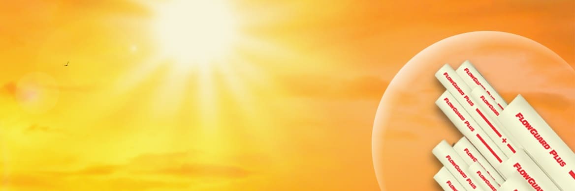 How do different plastic pipes behave in sunlight?